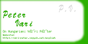 peter vari business card